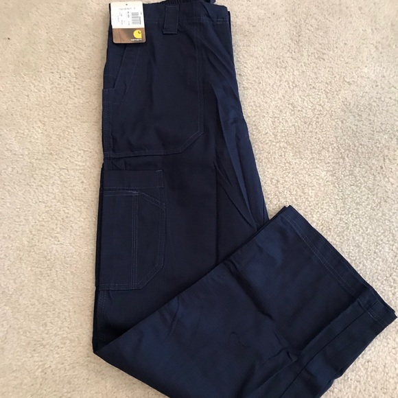 (2) Pairs of Carhartt Navy Blue Scrub Pants - Picture 2 of 8